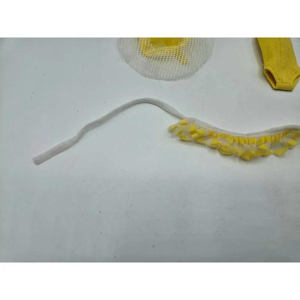 Vintage Fashion Doll Yellow Swimwear Lot 3pc Bikini Trim 11.5